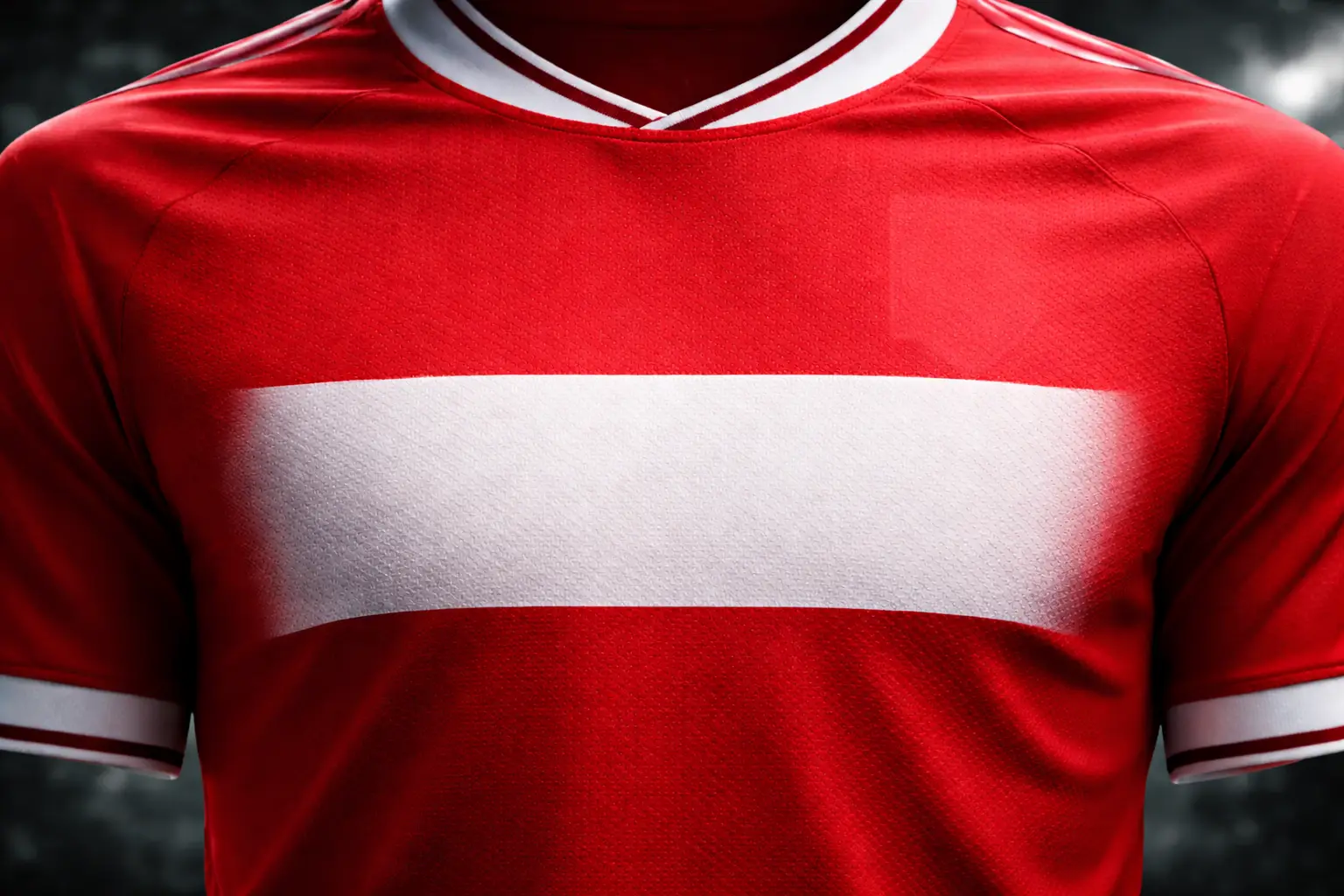 Front-of-shirt sponsorship placement on a football kit